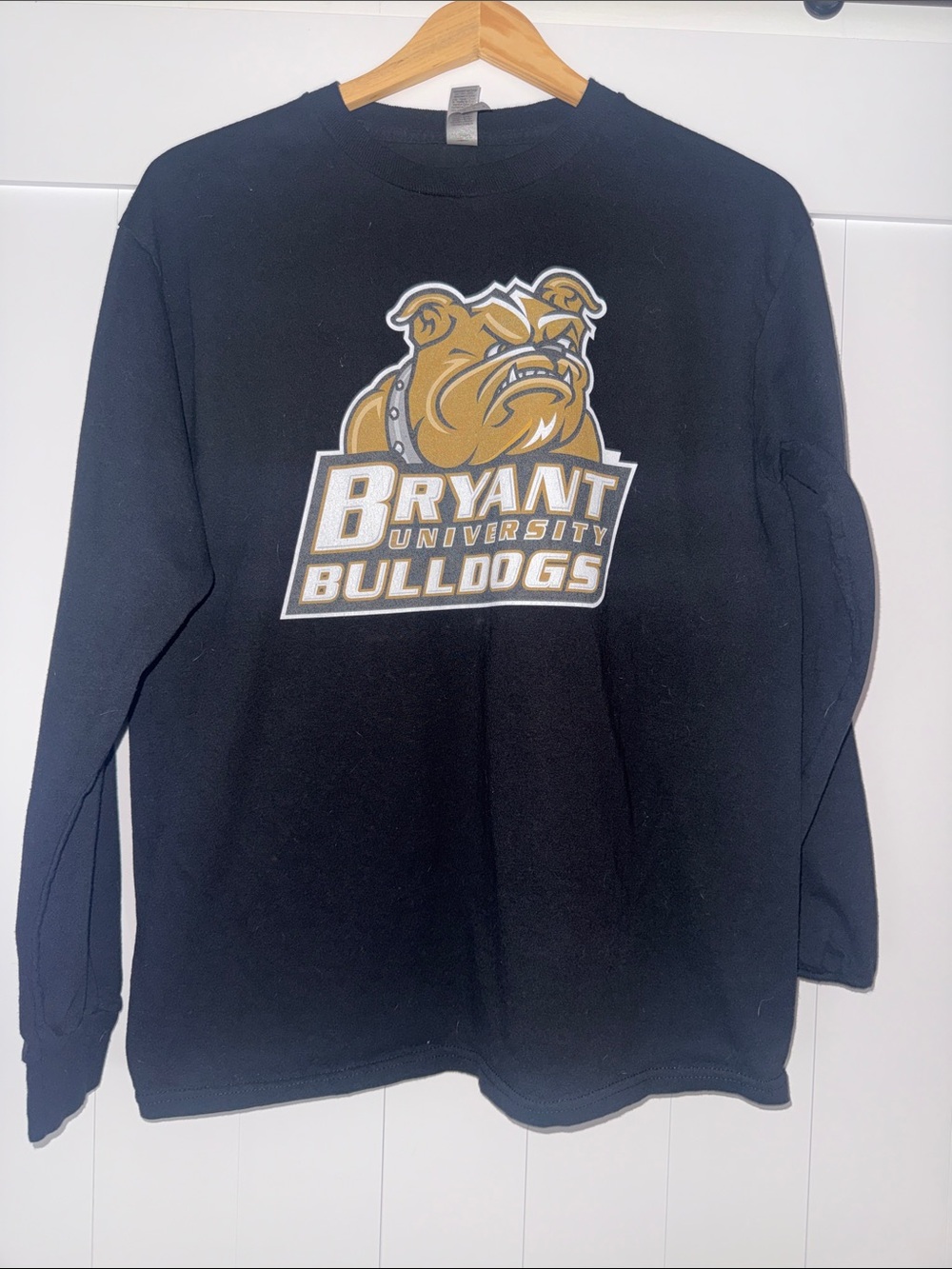 Gildan Black Long Sleeve Bryant University Bulldogs Graphic Tee